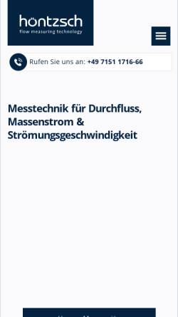 Vorschau der mobilen Webseite www.hoentzsch.com, Höntzsch GmbH