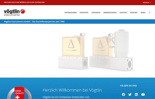 Vorschau von www.voegtlin.com, Vögtlin Instruments AG