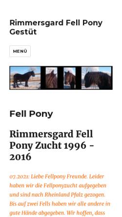 Vorschau der mobilen Webseite www.fellpony.de, Fellponyseite
