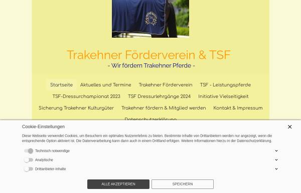 Vorschau von www.trakehnerfoerderverein.de, Trakehner Förderverein