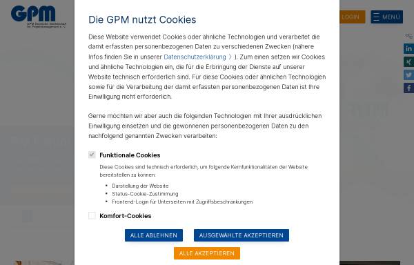 Vorschau von www.gpm-ipma.de, Deutsche Gesellschaft für Projektmanagement e.V.