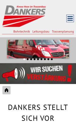 Vorschau der mobilen Webseite www.dankers.de, Dankers Bohrtechnik GmbH