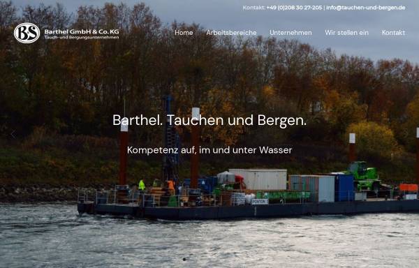 Vorschau von www.tauchen-und-bergen.de, Tauch- und Bergungsunternehmen Barthel GmbH & Co. KG
