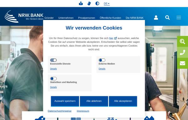 Vorschau von www.nrwbank.de, NRW Bank