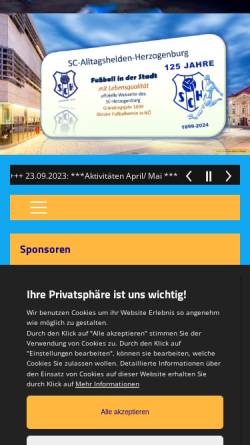 Vorschau der mobilen Webseite www.sc-herzogenburg.at, SC Herzogenburg