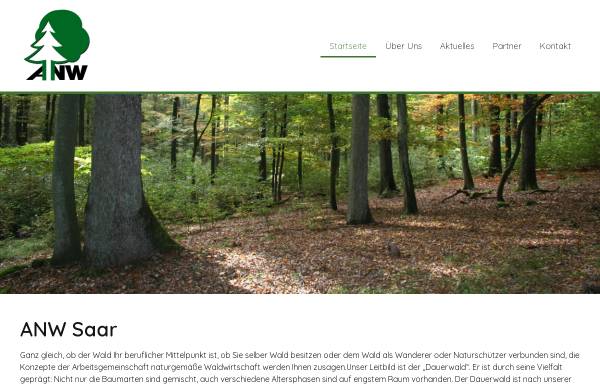 Vorschau von anw-saar.de, ANW Arbeitsgemeinschaft Naturgemäße Waldwirtschaft Saar e.V.