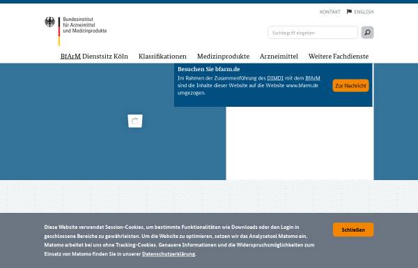 Vorschau von www.dimdi.de, Deutsches Institut für Medizinische Dokumentation und Information (DIMDI)