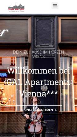 Vorschau der mobilen Webseite apartmentsvienna.net, GAL Apartments