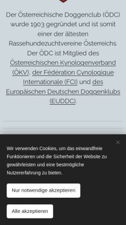 Vorschau der mobilen Webseite www.doggenklub.at, Österreichischer Doggenklub