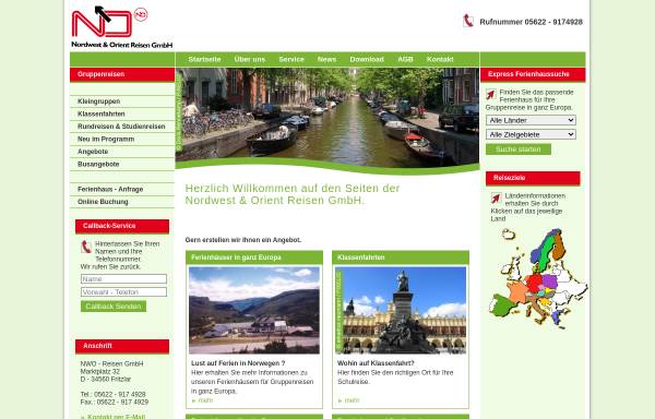 Vorschau von www.nwo-gruppenreisen.de, Nordwest & Orient Reisen GmbH