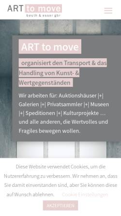 Vorschau der mobilen Webseite www.art2move.de, Beuth & Esser GbR