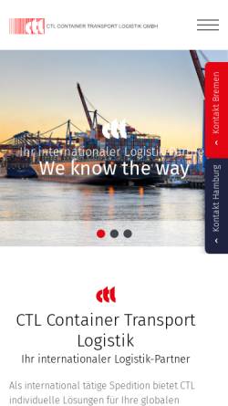 Vorschau der mobilen Webseite www.forwarders.de, CTL Container Transport Logistic GmbH