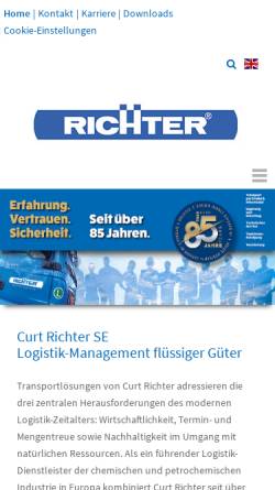 Vorschau der mobilen Webseite www.curt-richter.de, Curt Richter GmbH