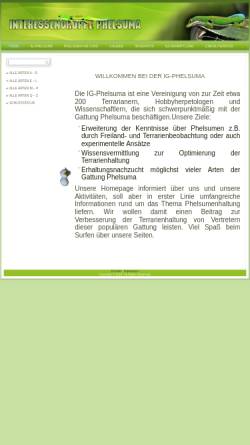 Vorschau der mobilen Webseite www.ig-phelsuma.de, Interessengruppe Phelsuma
