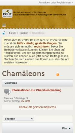 Vorschau der mobilen Webseite www.dghtserver.de, DGHT-Forum Chamäleons