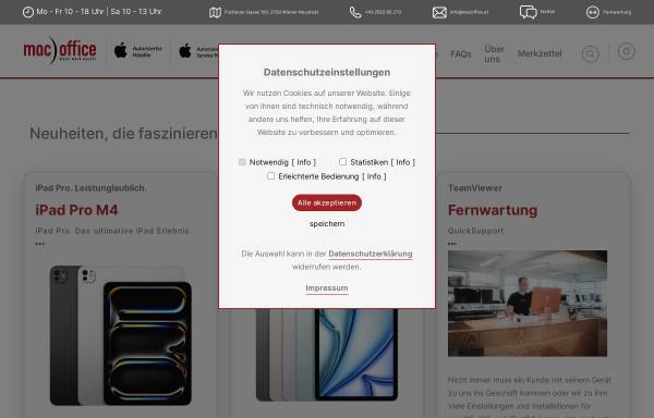 Vorschau von www.macoffice.at, MacOffice Hillisch & Partner GmbH