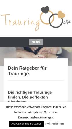 Vorschau der mobilen Webseite www.trauringoase.de, Trauring Oase, René Thetard