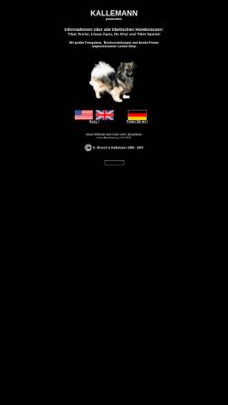 Vorschau der mobilen Webseite www.kallemann.de, Kallemanns tibetische Hundepage