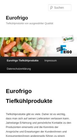 Vorschau der mobilen Webseite www.eurofrigo.at, Eurofrigo