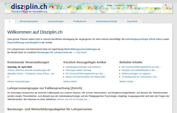 Vorschau von www.disziplin.ch, Disziplin.ch
