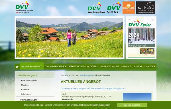 Vorschau von www.dvv-wandern.de, Deutscher Volkssportverband e.V. (DVV)