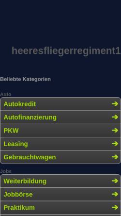 Vorschau der mobilen Webseite www.heeresfliegerregiment15.de, Heeresfliegerregiment 15