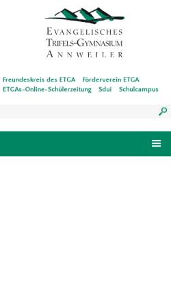 Vorschau der mobilen Webseite www.trifelsgymnasium.de, Trifels Gymnasium und Internat