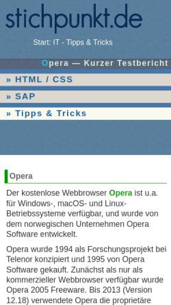 Vorschau der mobilen Webseite opera-info.de, Opera-Info.de