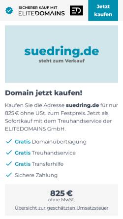 Vorschau der mobilen Webseite www.suedring.de, Preckel - Arians Gruppe