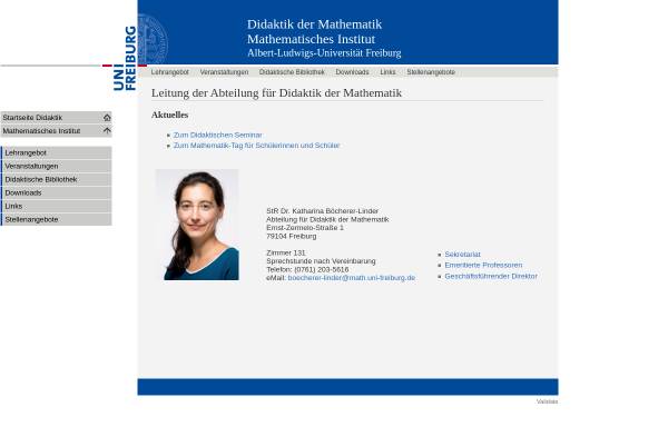 Vorschau von home.mathematik.uni-freiburg.de, Abteilung für Elementarmathematik und Didaktik der Mathematik