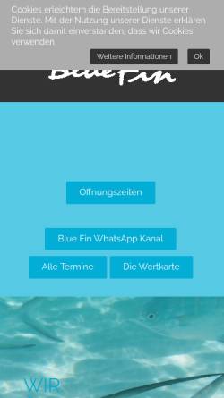 Vorschau der mobilen Webseite www.bluefindivers.de, Blue Fin