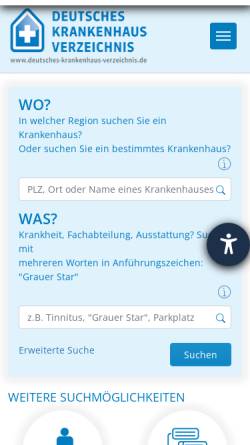 Vorschau der mobilen Webseite www.deutsches-krankenhaus-verzeichnis.de, Deutsches Krankenhausverzeichnis