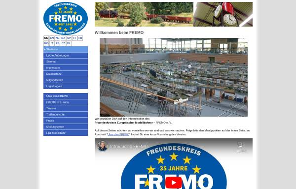 Vorschau von www.fremo-net.eu, FREMO Freundeskreis Europäischer Modellbahner