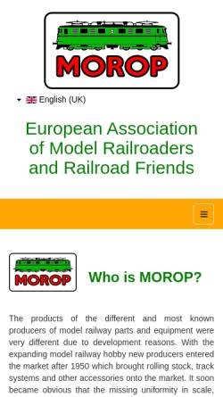 Vorschau der mobilen Webseite www.morop.eu, Morop