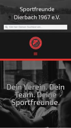 Vorschau der mobilen Webseite sfdierbach.de, Sportfreunde Dierbach 1967 e. V.