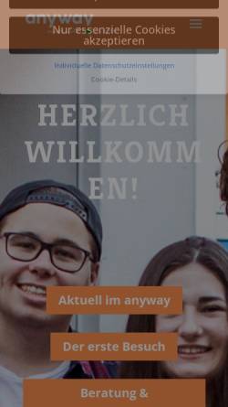 Vorschau der mobilen Webseite www.anyway-koeln.de, Anyway