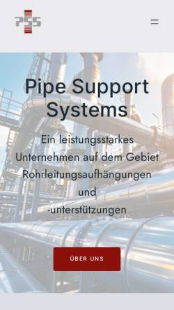 Vorschau der mobilen Webseite www.pipesupp.de, PSS Pipe Support Systems GmbH