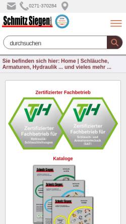 Vorschau der mobilen Webseite www.schmitzsiegen.de, Schmitz Siegen GmbH