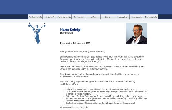 Vorschau von www.hansschoepf.de, Rechtsanwalt Hans Schöpf