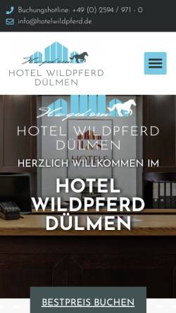 Vorschau der mobilen Webseite www.hotel-wildpferd.de, Hotel am Markt und Hotel zum Wildpferd-Familie Preun