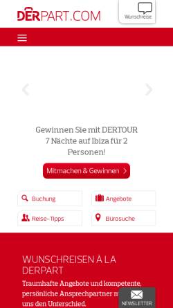 Vorschau der mobilen Webseite www.derpart.com, KVG Kerwer GmbH