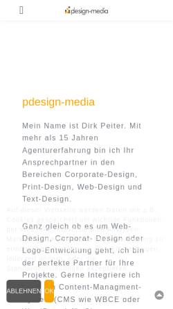Vorschau der mobilen Webseite www.pdesign-media.de, pdesign–media