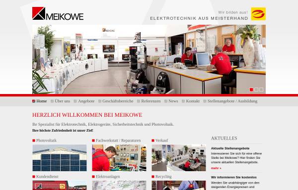 Vorschau von www.meikowe.de, Meikowe GmbH - Kompetenz in Strömen