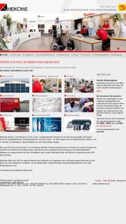 Vorschau der mobilen Webseite www.meikowe.de, Meikowe GmbH - Kompetenz in Strömen