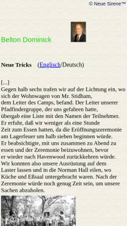 Vorschau der mobilen Webseite www.neuesirene.de, Neue Tricks