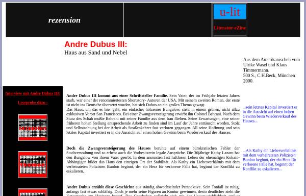 Vorschau von www.u-lit.de, Andre Dubus III: Haus aus Sand und Nebel