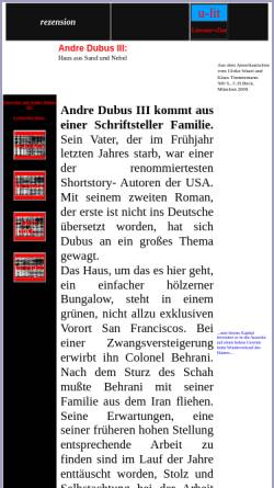 Vorschau der mobilen Webseite www.u-lit.de, Andre Dubus III: Haus aus Sand und Nebel