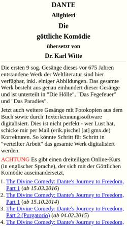 Vorschau der mobilen Webseite www.epischel.de, Dantes Göttliche Komödie
