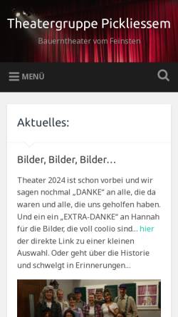 Vorschau der mobilen Webseite www.pickliessemer.de, Theatergruppe Pickließem e.V.
