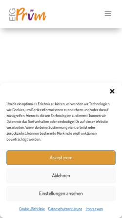 Vorschau der mobilen Webseite efg-pruem.de, Evangelisch-Freikirchliche Gemeinde Prüm